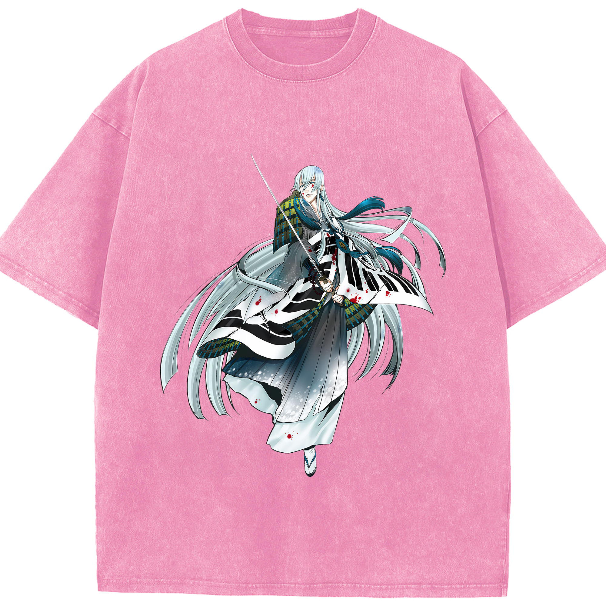 （画像用） 刀剣乱舞 Touken Ranbu 綿100% ヴィンテージ風 半袖Tシャツ（フロントプリント）